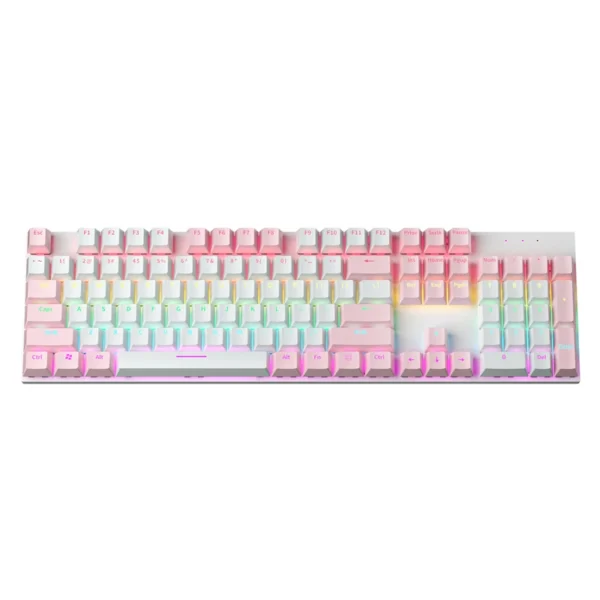 Pink Mechanical Keyboard - Wired RGB Backlight - Image 4