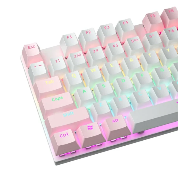 Pink Mechanical Keyboard - Wired RGB Backlight - Image 3