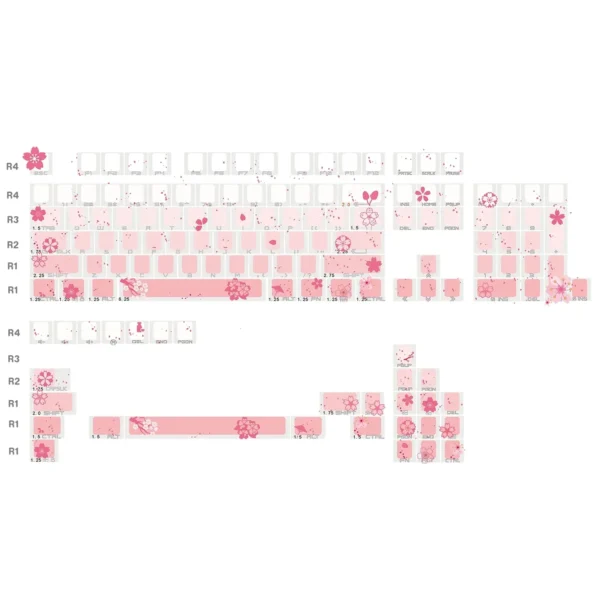 Pink Mechanical Keyboard Sakura Keycaps Set - Image 5