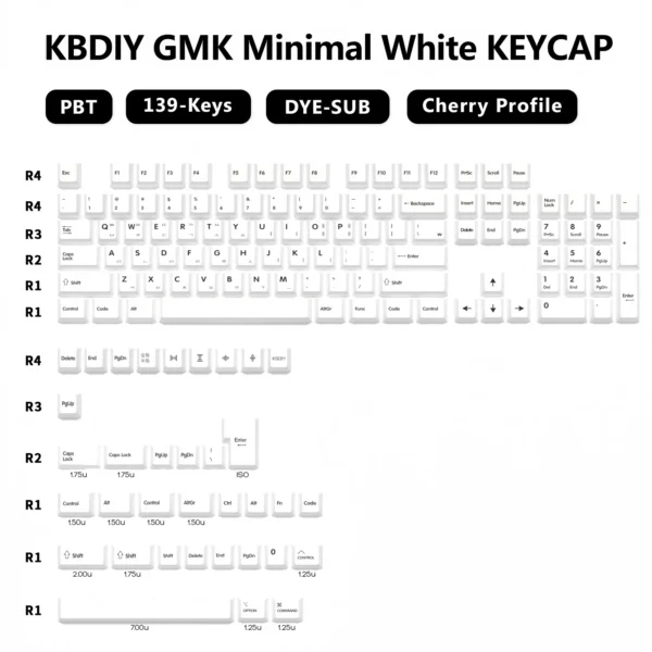 Korean White Mechanical Keyboard Keycaps - Image 11