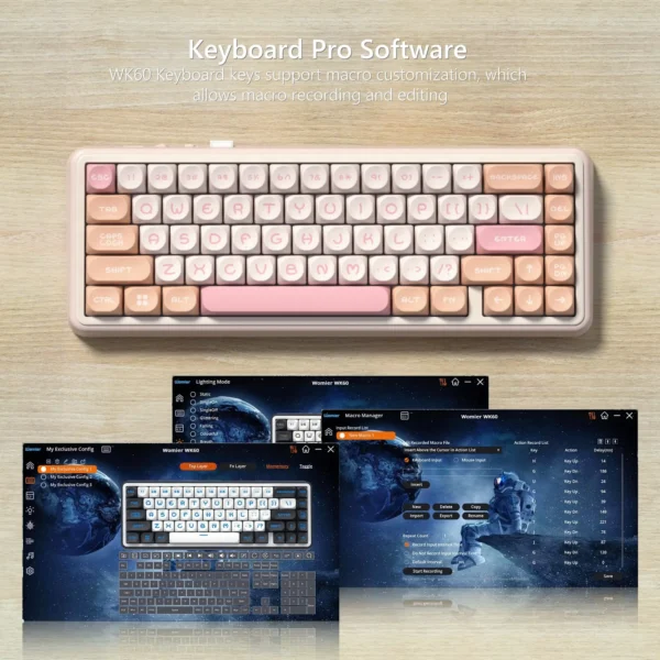 Womier Pink Mechanical Keyboard 65% - Image 6