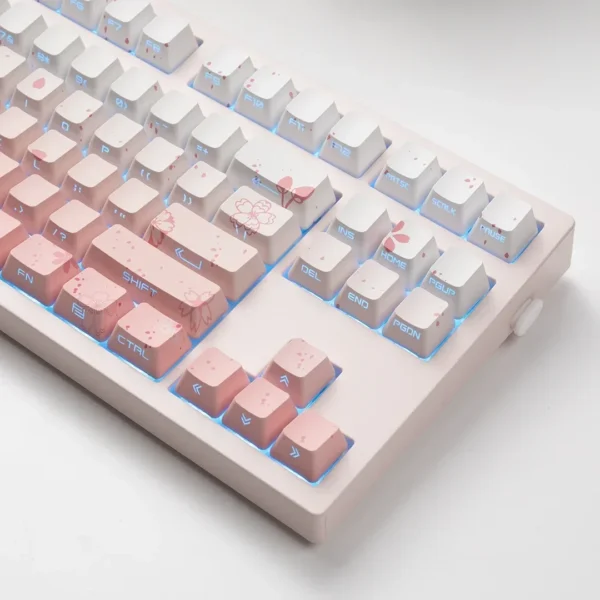 Pink Mechanical Keyboard Sakura Keycaps Set - Image 4