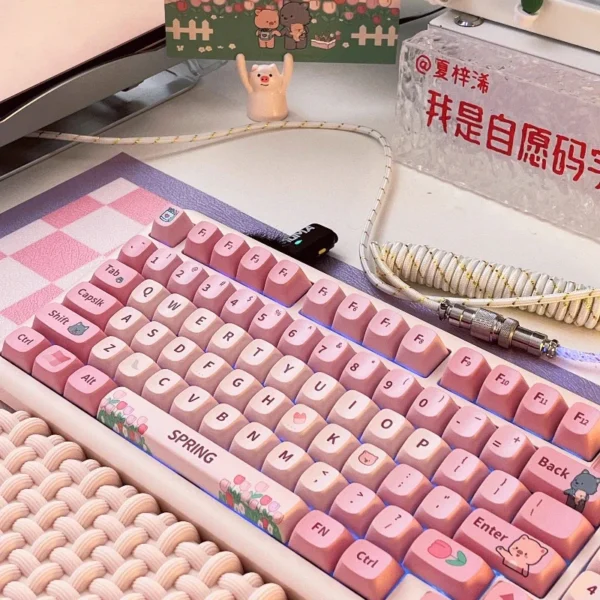 Coolkiller Wireless RGB Pink Mechanical Keyboard - Image 5