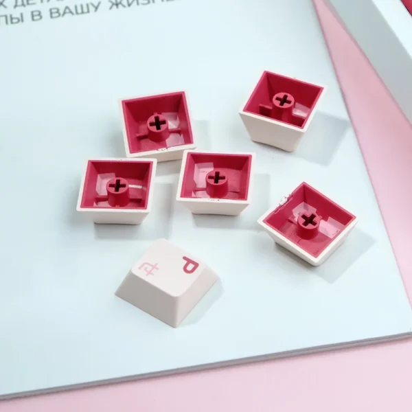 Cherry Pink Mechanical Keyboard Keycaps - Image 4