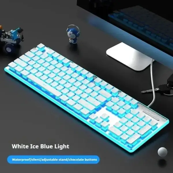 Silent Mechanical Keyboard Ultra-thin Waterproof Gaming - Image 2