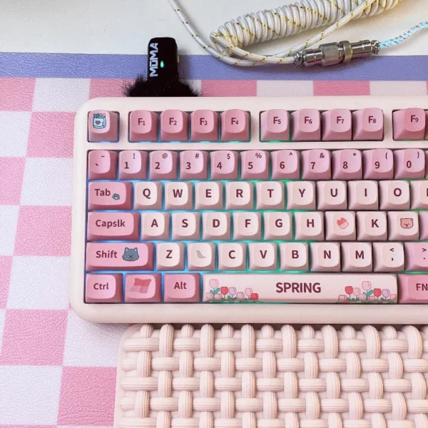 Coolkiller Wireless RGB Pink Mechanical Keyboard - Image 4