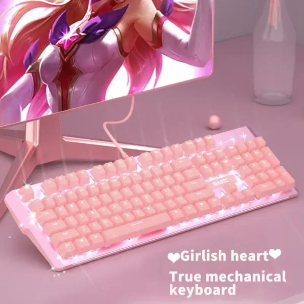 Pink Mechanical Keyboard for PC/Laptop - Image 3