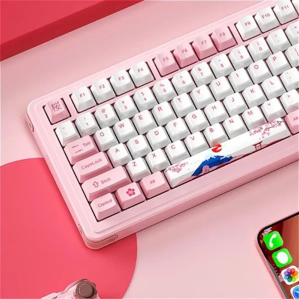 Cherry Blossom Pink Mechanical Keyboard Keycaps - Image 2